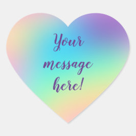 gradiënt van regenbooggradiënt hart sticker