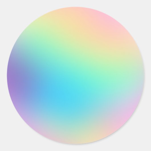  gradiënt van regenbooggradiënt ronde sticker (Voorkant)