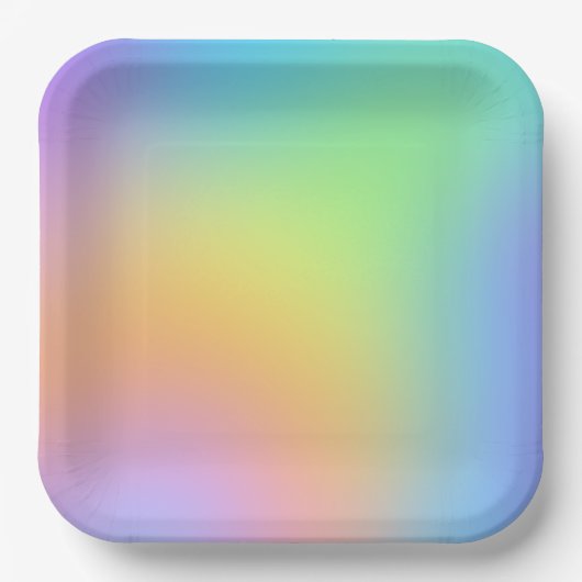 Gradiënt van regenbooggradiënt vun pasta papieren bordje (Voorkant)