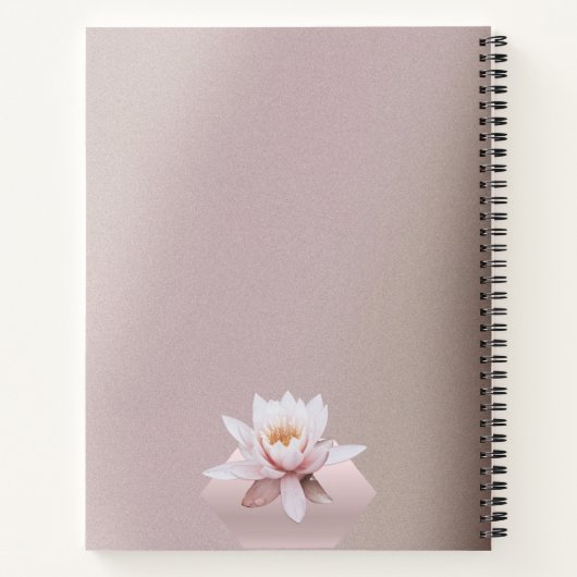 Gradiënt van Roos Lotus Dusty Notitieboek (Achterkant)