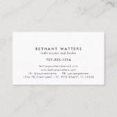 Gradiënt van Roos Lotus Dusty Visitekaartje (Achterkant)