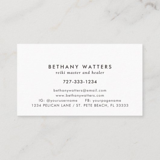 Gradiënt van Roos Lotus Dusty Visitekaartje (Achterkant)