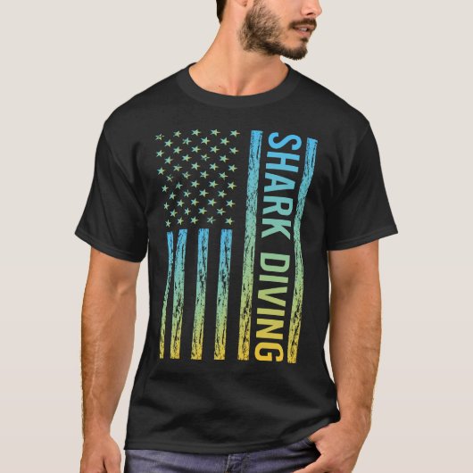Gradiënt vlag 02 Haai duiken Duiker T-shirt (Voorkant)