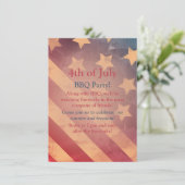 Gradiënt vlag 4e juli partijuitnodiging kaart (Staand voorkant)
