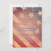 Gradiënt vlag 4e juli partijuitnodiging kaart (Achterkant)