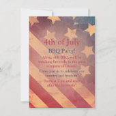 Gradiënt vlag 4e juli partijuitnodiging kaart (Voorkant)