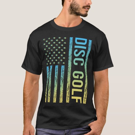 Gradiënt Vlag Disc Golf T-shirt (Voorkant)