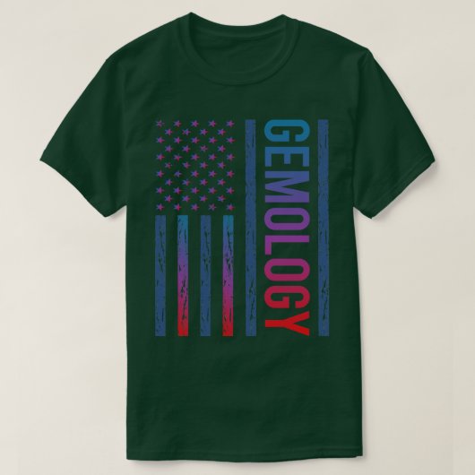 Gradiënt Vlag Gemologist T-shirt (Design voorkant)