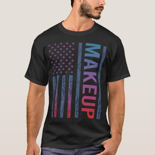 Gradiënt Vlag Make-up T-shirt (Voorkant)