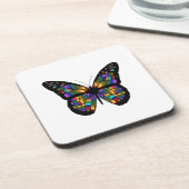 Gradiënt vlinder cartoon onderzetter (Linkerzijde)