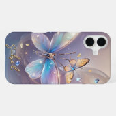 Gradiënt Vlinder Monogram Hoesje- Mate iPhone  Hoesje (Achterkant horizontaal)