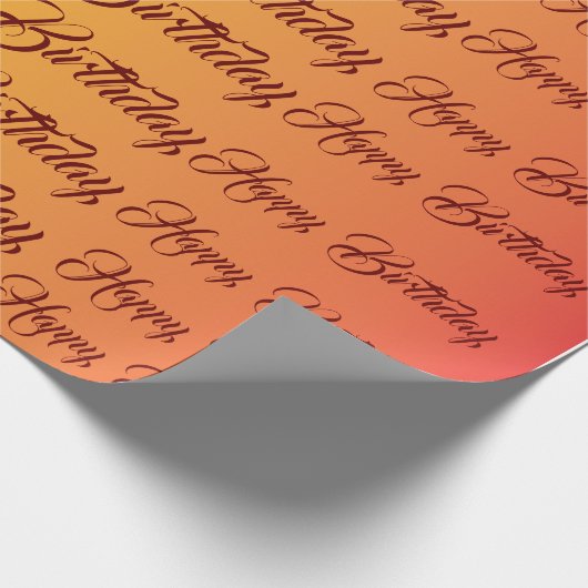 Gradiënt Vrolijke Verjaardag Viering Cadeaupapier (Hoek)