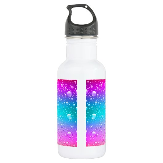 Gradiënt waterdruppeltjes waterfles  (Achterkant)