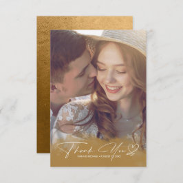 Gradiënt waterverf Hartelijk dank herfst Gold ID78 Bedankkaart