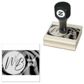 Gradient Wave Business Logo Aangepaste Rubber Stam Rubberstempel (Gestempeld)