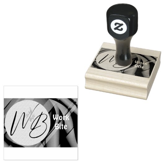 Gradient Wave Business Logo Aangepaste Rubber Stam Rubberstempel (Gestempeld)