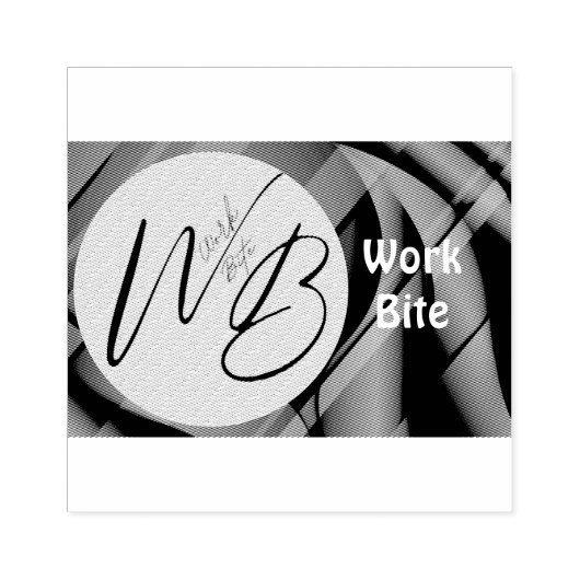 Gradient Wave Business Logo Aangepaste Rubber Stam Rubberstempel (Afrduk)