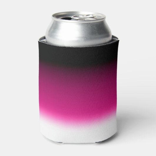 Gradiënt wit roze bordeauxrood blikjeskoeler (Blikje Voorkant)