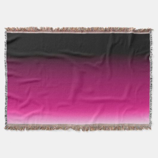 Gradiënt wit roze bordeauxrood deken (Voorkant)