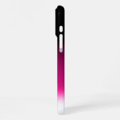 Gradiënt wit roze bordeauxrood iPhone hoesje (Linkerkant)