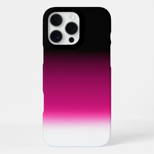 Gradiënt wit roze bordeauxrood iPhone hoesje (Achterkant)