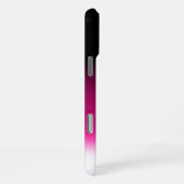 Gradiënt wit roze bordeauxrood iPhone hoesje (Rechterkant)