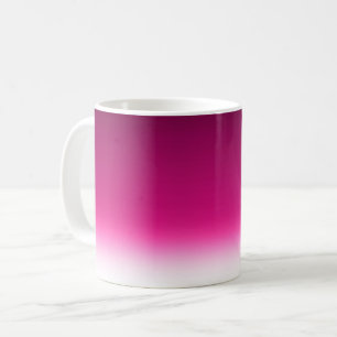 Gradiënt wit roze bordeauxrood koffiemok