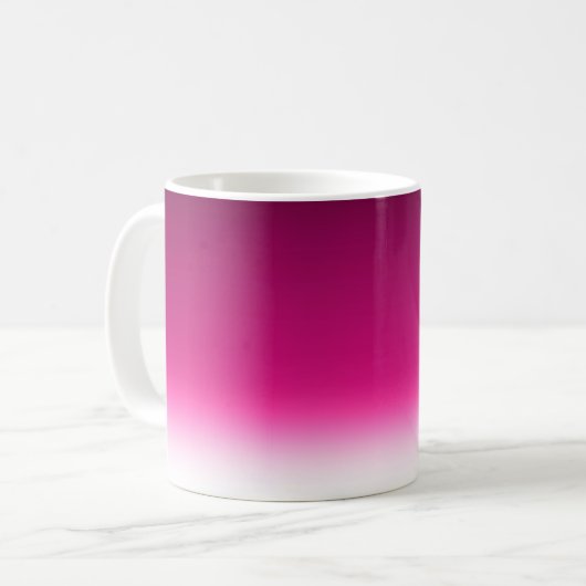 Gradiënt wit roze bordeauxrood koffiemok (Voorkant links)