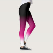 Gradiënt wit roze bordeauxrood leggings (Rechts)