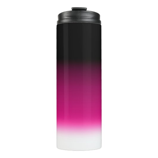 Gradiënt wit roze bordeauxrood thermosbeker (Voorkant)