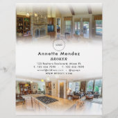 Gradiënt witte elegante professionele realiteit flyer (Achterkant)