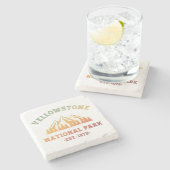 Gradient Yellowstone National Park Wandelen Stenen Onderzetter (Zijkant)