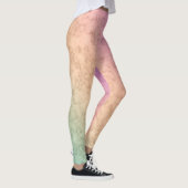 Gradiënt zachte kleuren pastel roze koraal beige g leggings (Rechts)