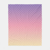 Gradiënt zachte pastelkleuren polka stip roze viol fleece deken (Voorkant)