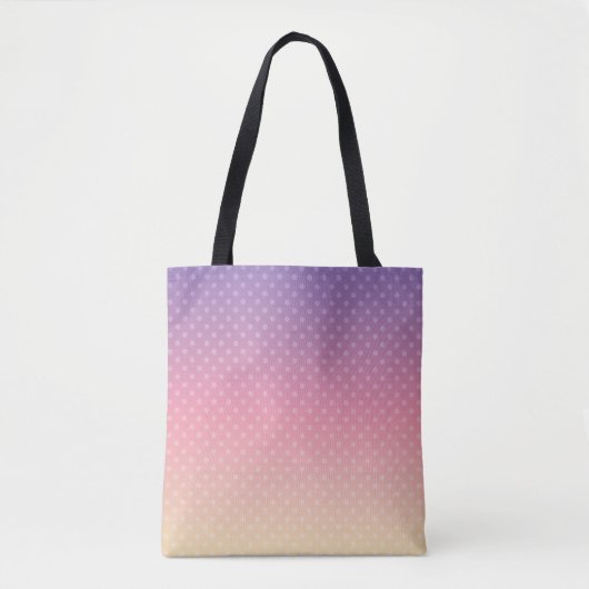 Gradiënt zachte pastelkleuren polka stip roze viol tote bag (Voorkant)