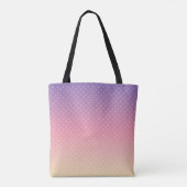 Gradiënt zachte pastelkleuren polka stip roze viol tote bag (Achterkant)