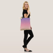 Gradiënt zachte pastelkleuren polka stip roze viol tote bag (Op model)