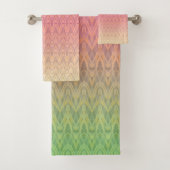 Gradiënt zachte pastelkleuren sierroze groen bad handdoek (Insitu)