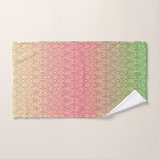 Gradiënt zachte pastelkleuren sierroze groen bad handdoek (Handdoek)
