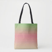 Gradiënt zachte pastelkleuren sierroze groen tote bag (Voorkant)