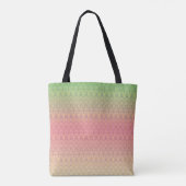 Gradiënt zachte pastelkleuren sierroze groen tote bag (Achterkant)