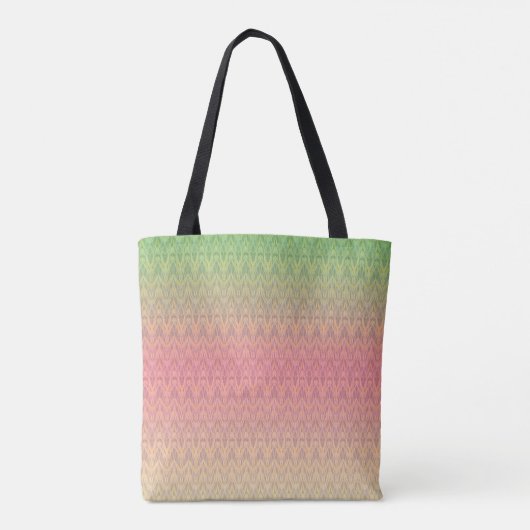 Gradiënt zachte pastelkleuren sierroze groen tote bag (Achterkant)