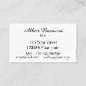 Gradiënt Zilver met Blauwe Banner de Tekst van de  Visitekaartje (Achterkant)