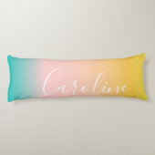 Gradiënt zomerdeeg | Persoonlijke scriptnaam Lichaamskussen (Achterkant)