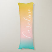 Gradiënt zomerdeeg | Persoonlijke scriptnaam Lichaamskussen (Voorkant Verticaal)