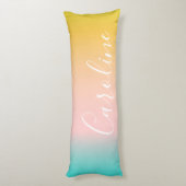 Gradiënt zomerdeeg | Persoonlijke scriptnaam Lichaamskussen (Achterkant (Verticaal))