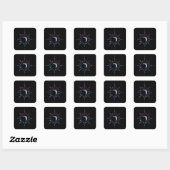 Gradiënt Zon Vierkante Sticker (Vel)