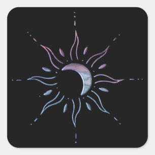 Gradiënt Zon Vierkante Sticker