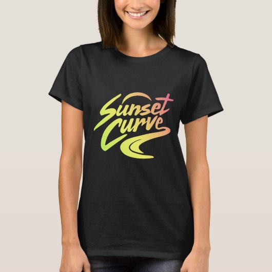 Gradiënt Zonnekcurve T-shirt (Voorkant)