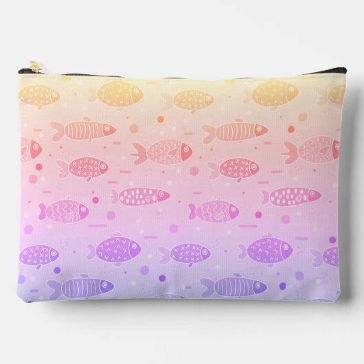 Gradiënt Zonsondergang Vis Patroon Modern Etui (Voorkant)